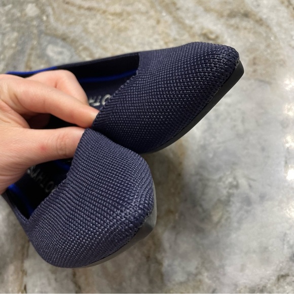 Rothy's The Point Navy Blue Pointed Toe Ballet Flats Size 7 - Picture 8 of 11